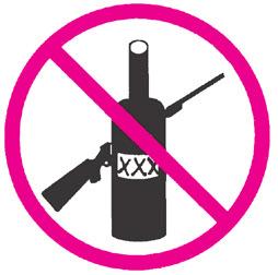 AVOID ALCOHOLIC BEVERAGES OR JUDGMENT/REFLEX IMPAIRING MEDICATION WHEN SHOOTING. Do not drink and shoot.