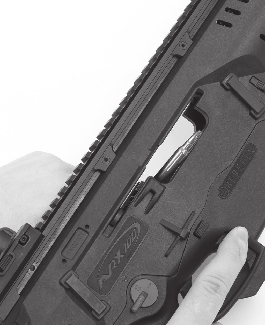 Unloading To unload your Beretta ARX100 press the magazine release on the