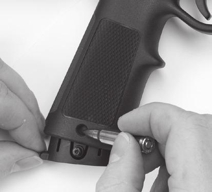 the grip using a bullet tip or similar shaped