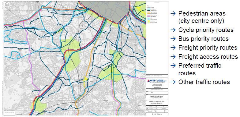 Network Priorities Birmingham has developed a draft network