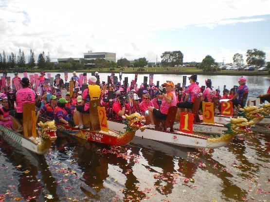She was diagnosed with breast cancer at age 88. She is now 93 and is the oldest dragon boat paddler in the world. She is an absolute inspiration.