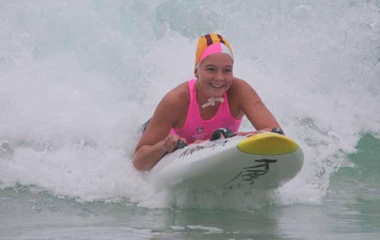 NEWPORT J s STRIKE GOLD IN IRON Newport s Jodie Louw had previously won just a bronze medal at past State Age Championships before she went to Blacksmiths Beach last weekend.