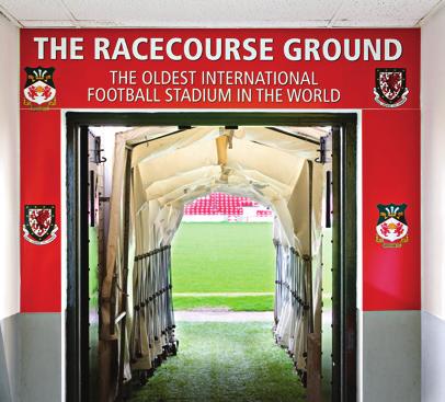 the Racecourse Ground promoting Family Area sponsorship Logo on the club