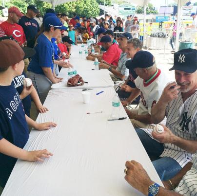 The clinic featured Luis Tiant, Bucky Dent and a dozen other former MLB players who