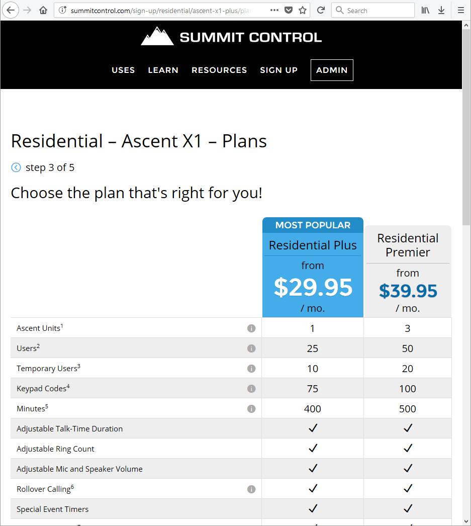 Setting up a New Ascent Unit Sign-up Step 3: Choose the Right Plan Don t miss out on all the features we offer!