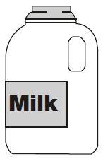 23 A bottle contains 568 millilitres of milk.