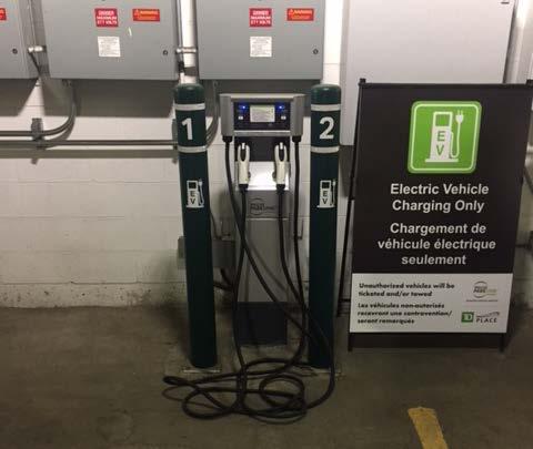 4.3 Electric Vehicle Charging Stations In Summer 2016, electric vehicle (EV) charging stations were installed in the underground parking facility at Lansdowne.