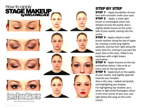 Makeup All female dancers should wear neutral eyeshadow, pink blush, red lipstick, black eyeliner and black mascara for dress rehearsal and recital. Boys do not need to wear makeup.