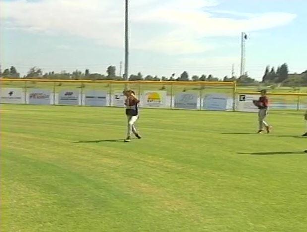 Outfielders - Fly Ball Footwork Drill 15 The outfielders will line up single file in the outfield facing home plate.