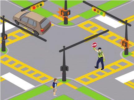 As students cross behind you, do not allow any vehicle to cross the crosswalk until the last student of the released group has