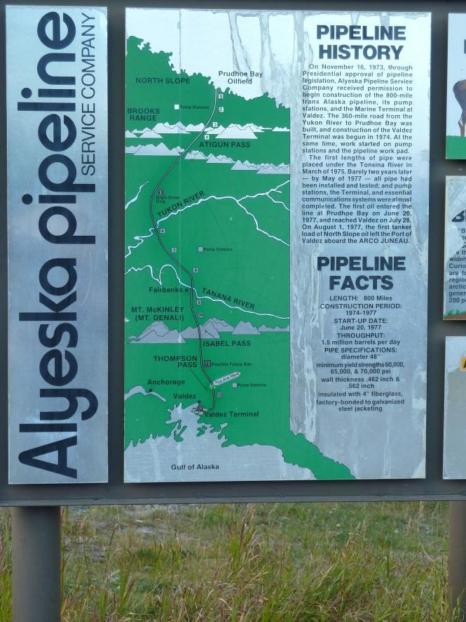 The famous 800 miles long Alyeska pipeline has a pumping