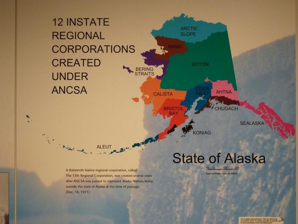 State of Alaska consists of 12 regional areas