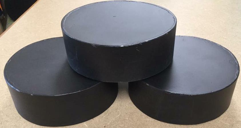 Ice Hockey Pucks Black color provides high contrast against ice Larger size