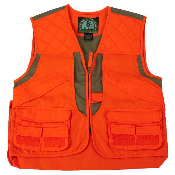 Orange Fishing Vest High contrast color allows for greater visibility Can be used for fishing, running, or any activity for athlete to have greater visibility