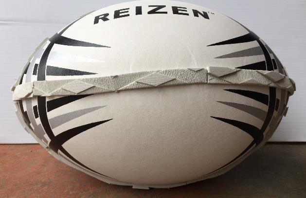 Bell Rugby Ball Bells inside allow individuals to hear ball s location Tactile tape along seams allows for