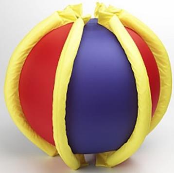 inside ball allows for audibility High contrast and vibrant colors allow for greater visibility Yellow ribs