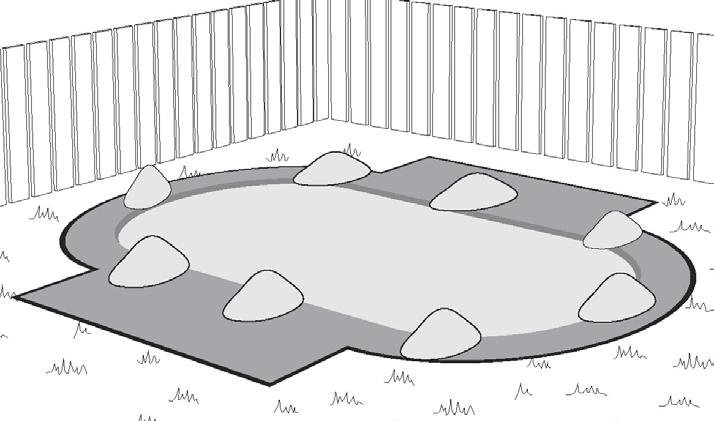 Be prepared to hire earth moving equipment if you need to level a large area. Remember, your pool must be level across the diameter of the pool. (Image.