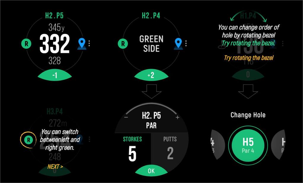 4. SMART CADDIE User Guide 2 : Distance Information & Settings Once you have downloaded the golf course and have the GPS location services on, you are ready to start your round.