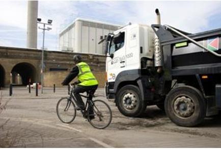 Pressure is now coming from Customers HGVs delivering to Crossrail construction sites that have not been fitted with safety equipment for cyclists will be refused entry, according to the engineering