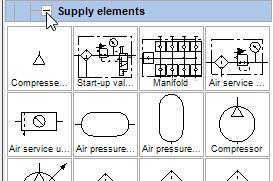 16 Industrial Pneumatics Single-Acting Cylinder Step 3. Place components in the drawing area 1.