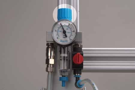 Check the pressure regulator gauge on the start-up valve to ensure the system is pressurized correctly.