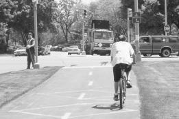 The City of Madison has recenty instaed oop detectors on its bicyce paths at street crossings as a means of counting bicyces and detecting them in order to change the signa to green.