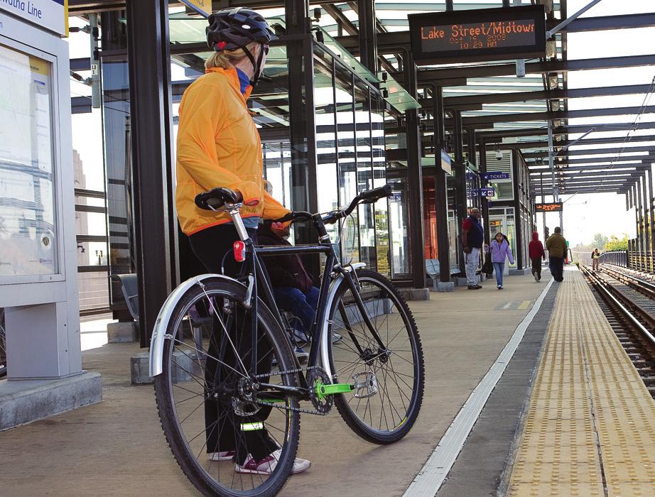 Loading your bicycle on a light-rail train Walk do not ride bicycles at stations, on platforms and on trains.