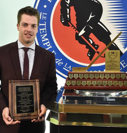 Dan Snyder Memorial Trophy (Humanitarian of the Year) GARRETT MCFADDEN GUELPH STORM In September, 6, Storm captain Garrett McFadden introduced McFadden s Movement, a mental health campaign that