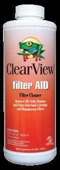 case Filter Aid Removes oil, scale & organic grime from sand, cartridge & D.E.