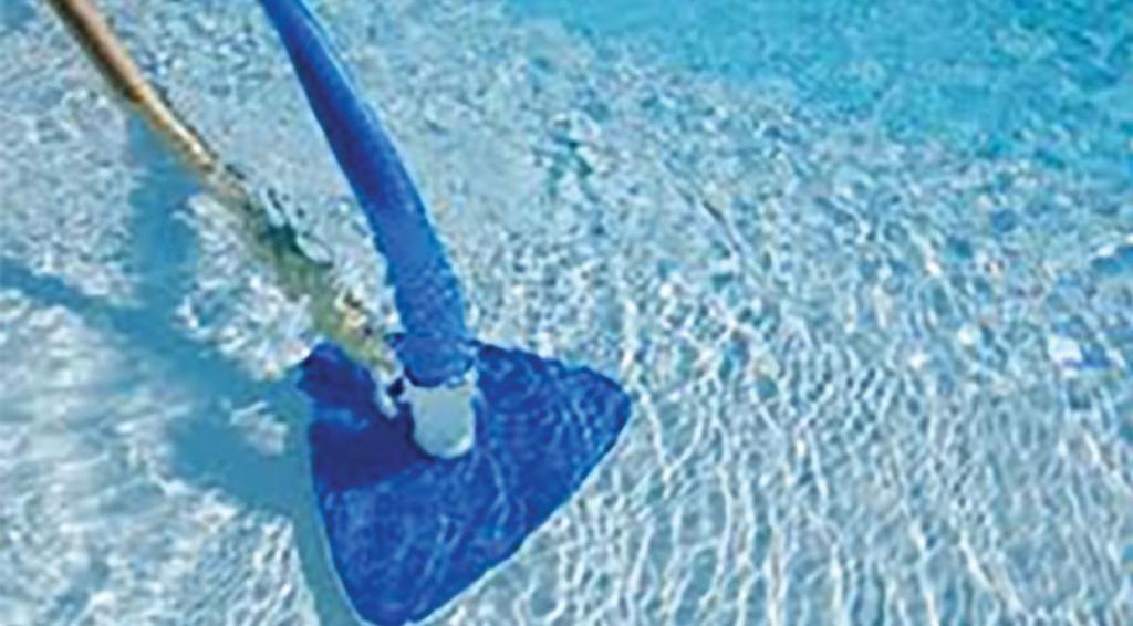 Vacuum Cleaning Your Pool 1. Turn the pump OFF. 2. Fit the vacuum plate into the skimmer box. 3. Connect vacuum brush or foot to vacuum pole. 4.