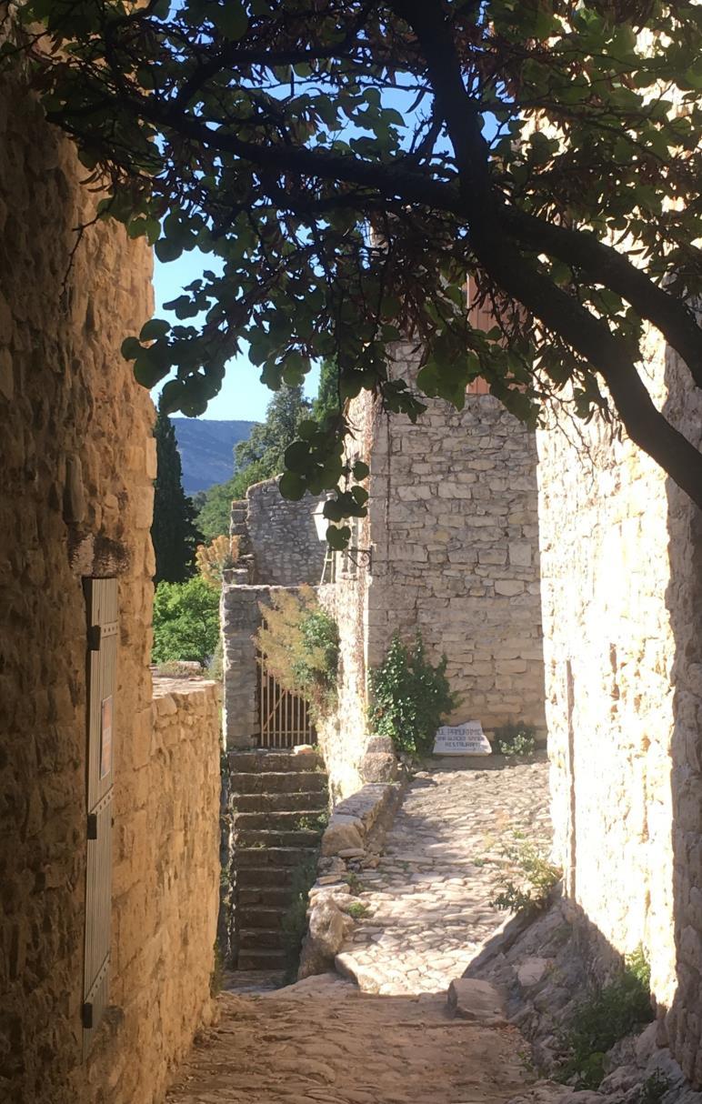 Day Three One of the great attractions of cycling in Provence is the opportunity to visit wonderful villages, perched above vineyards.