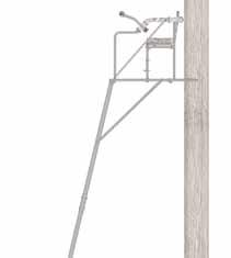 It may be helpful to have one person pull on the free ladder straps as two others walk the ladder upright.