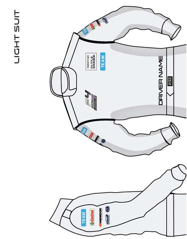 APPENDIX 2 DRIVERS OVERALLS F4 logo required on right side of chest area.