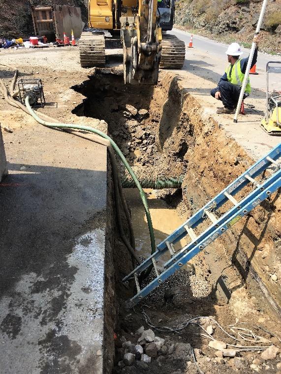 Photograph 16: Water main connection trench in Tuttle