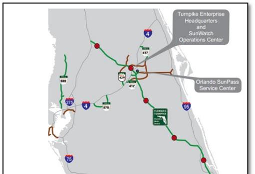 In contrast, the Florida State Turnpike Authority that oversees toll road facilities in the 10-county region of Central Florida, used their own travel demand model, Turnpike Central Florida Model