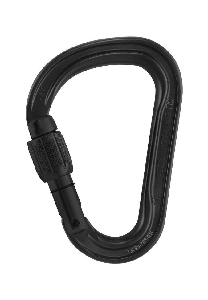 ATTACHE Ultra-light asymmetrical large-capacity carabiner Thanks to its compact shape and SCREW-LOCK locking system, the ATTACHE carabiner is