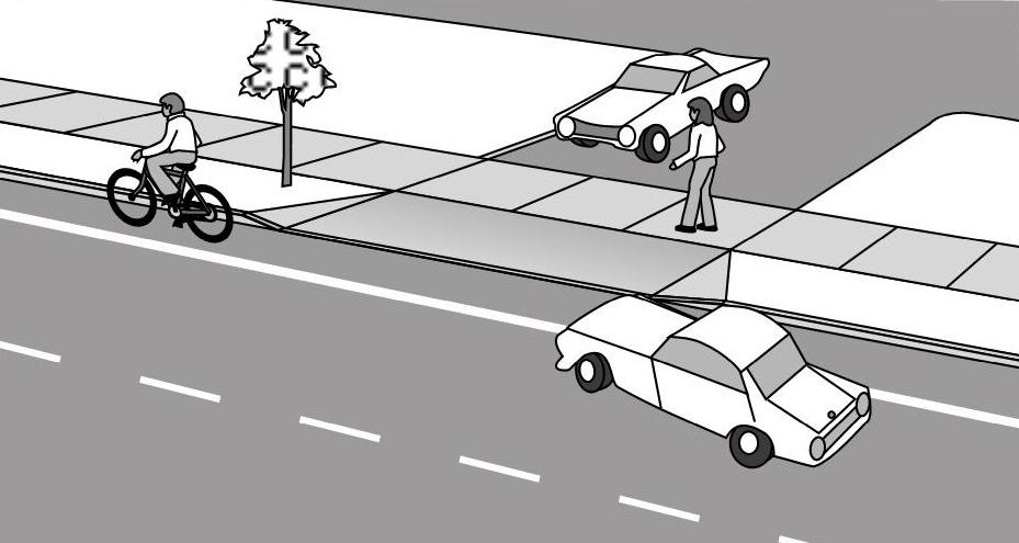 Driveways built like driveways encourage slow-speed turns Source: