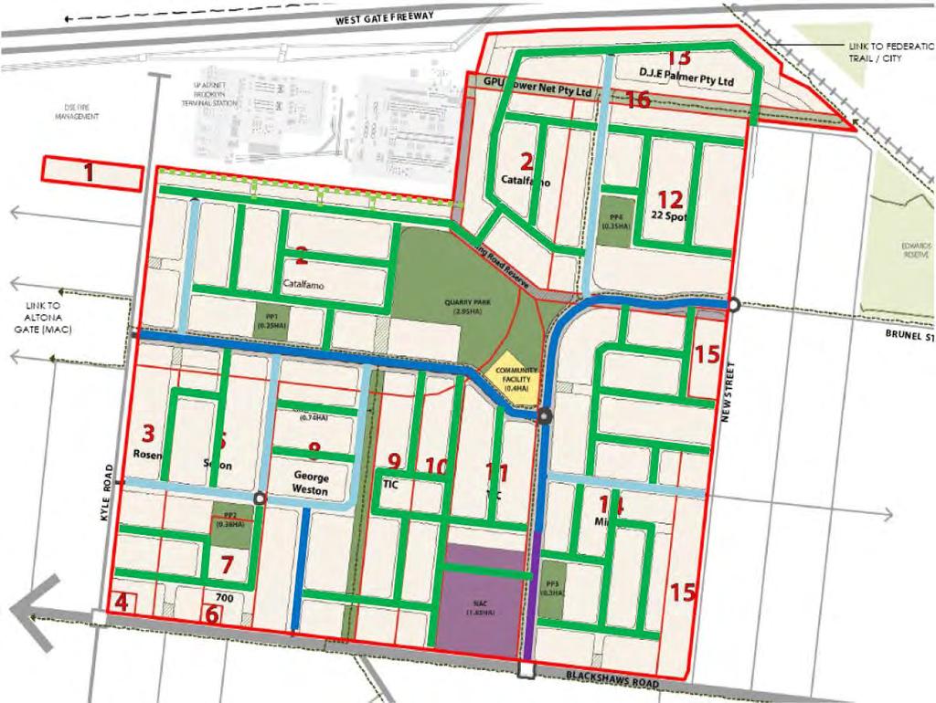 Integrated Transport Infrastructure Proposed Treatments The proposed subdivision would connect into the existing street network at the following locations: A new signalised intersection with