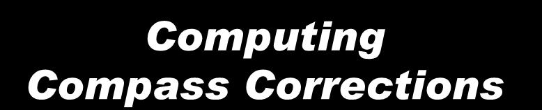 Computing Compass Corrections +W T V M D C Memorize it!