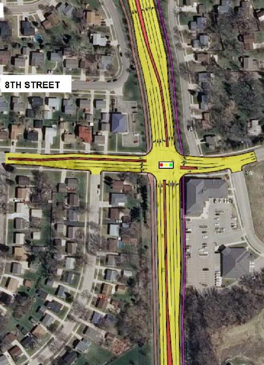 Options Considered 7th Street NW Roundabout or traffic signal Extending turn