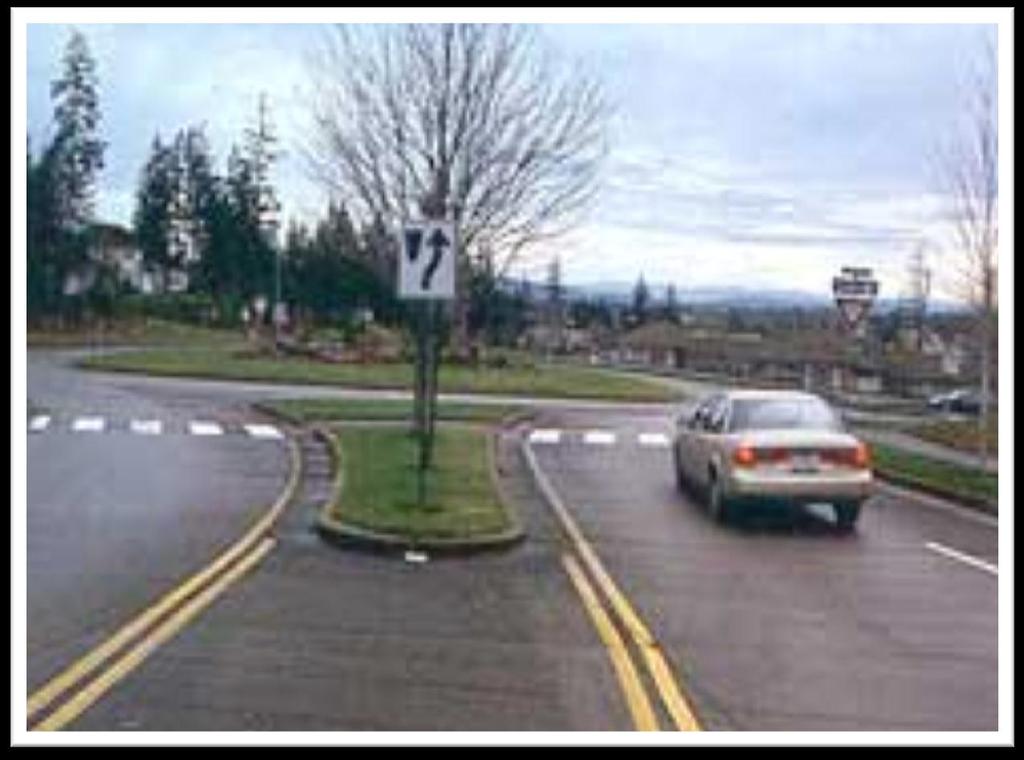 14 Roundabout Advantages Avoids the need for traffic signal Reduces stopping and starting by allowing continuous movement of vehicles yielding to traffic in the roundabout Disadvantages May be