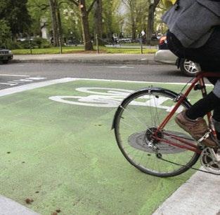 Improves visibility of cyclists and provides a head start at signalized intersections by allowing cyclists to queue in front of motorists Requires FHWA/CTCDC-approved experiment.