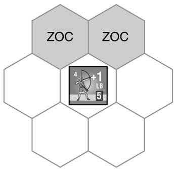 6 7.0 ZONES OF CONTROL (ZOC) Men of Iron DESIGN NOTE: ZOC s represent a unit s ability to exert its presence either through firepower or mobility into the space to its front.