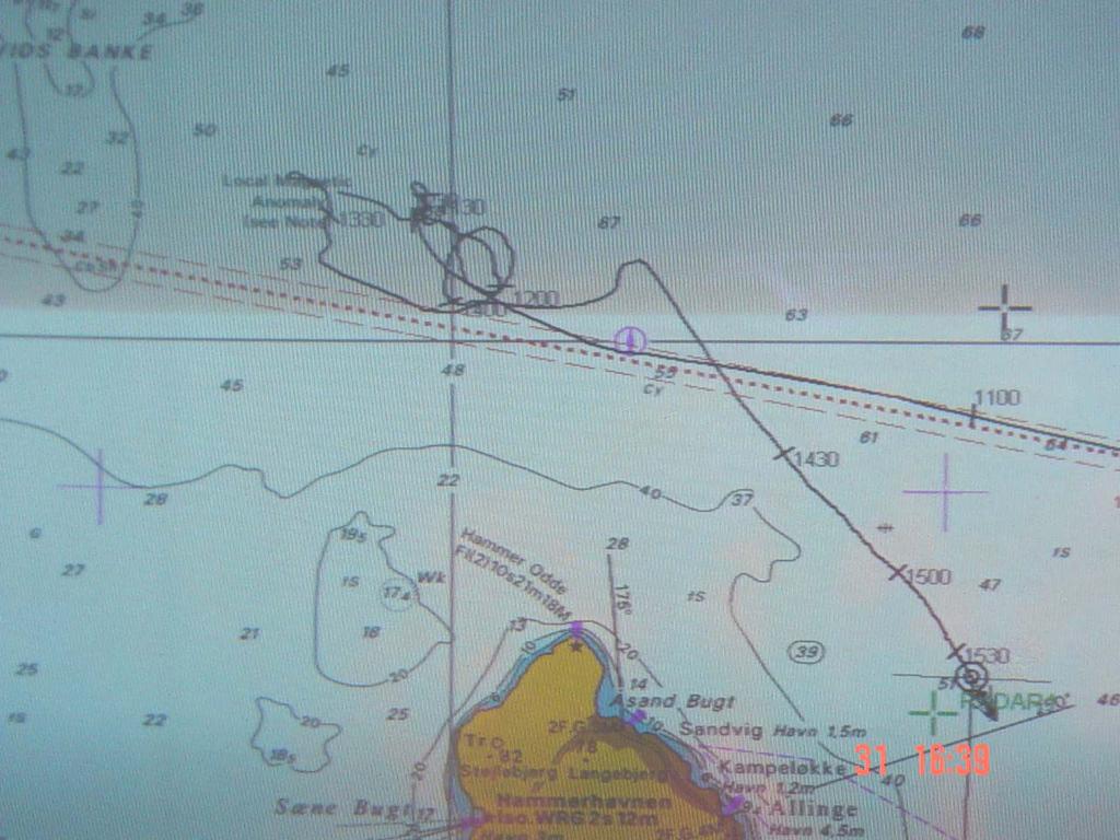 9. Further Information and Investigations Track from electronic chart on board GDYNIA The track of GDYNIA was plotted on the electronic chart of the vessel.