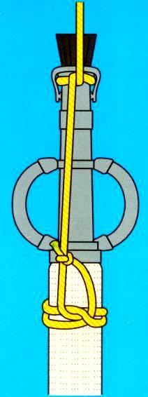 Tie a Clove Hitch Around the Hose About 1 foot Below the Coupling and Nozzle Tie a Half Hitch Through the Nozzle