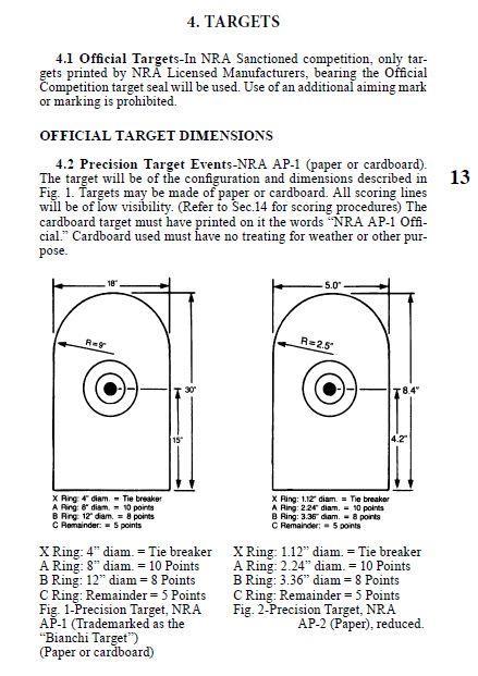 V. COURSE OF FIRE * The live-fire portion of the course shall utilize the NRA AP-1 target and shall be scored utilizing the NRA Action Shooting Pistol Rules, Section 4.2 (see below).