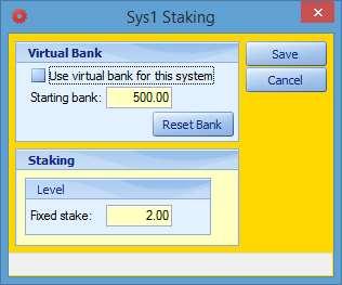 9.4 Staking Plans for System Bets 9.4.1 Level All bets are placed using the same stake.