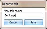 Each tab can also be run in either LIVE mode or TEST mode as required.