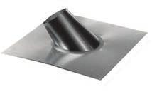 Type Gas Vent Round Gas Vent Steep Roof Flashing Use to weather proof the penetration of vent pipe through the roof. Storm Collar required. Select roof flashing based on pitch of roof.
