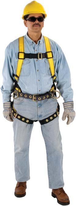 Workman Harness Shoulder pads attach to harness using velcro tabs to provide additional comfort.